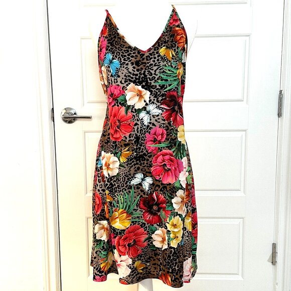 JOHNNY WAS Dresses & Skirts - JOHNNY WAS LEOPARD AND TROPICAL PRINT DRESS MEDIUM